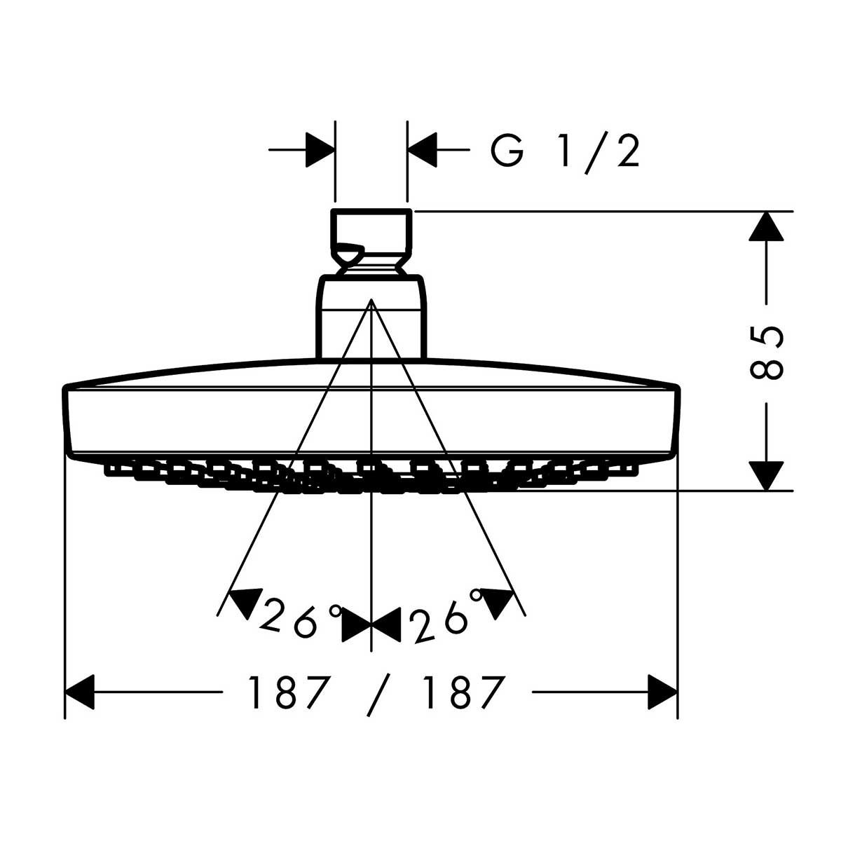Taksil Hansgrohe Croma Select E 180 2jet