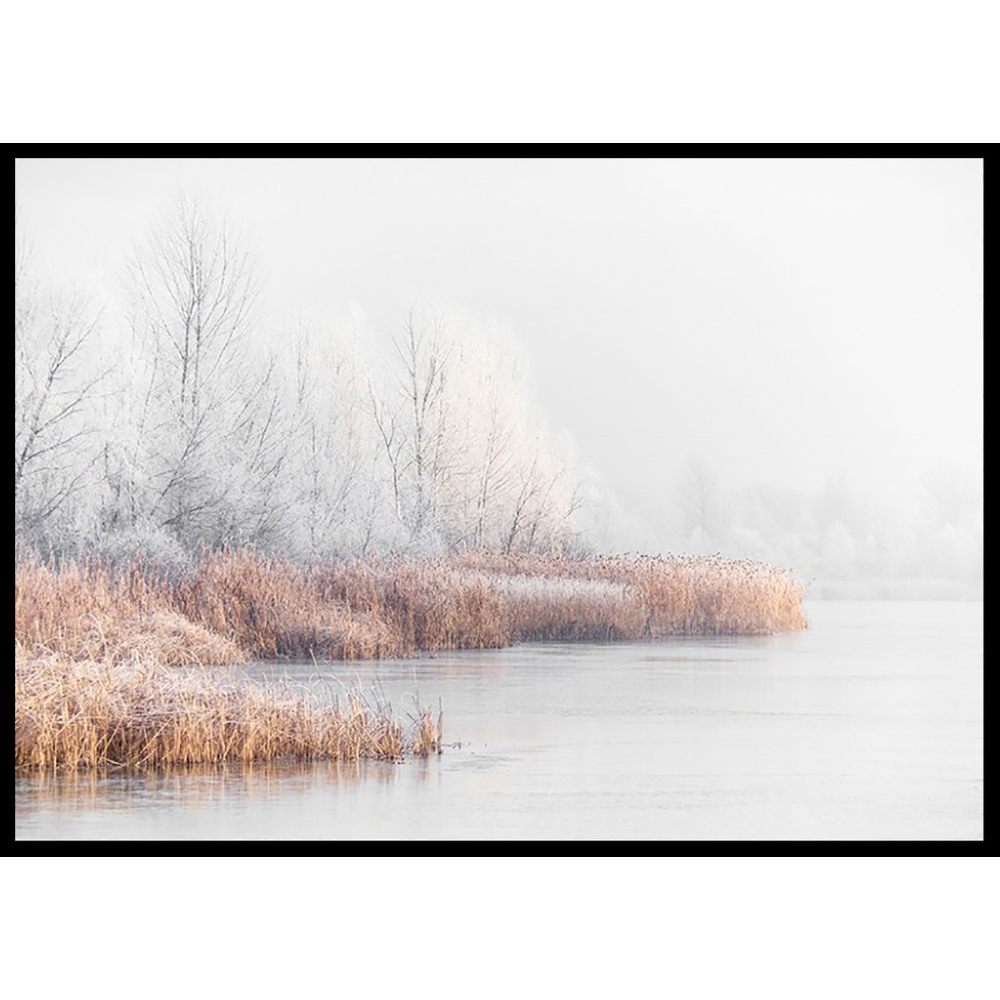 Poster Gallerix Snow Covered Lakeside