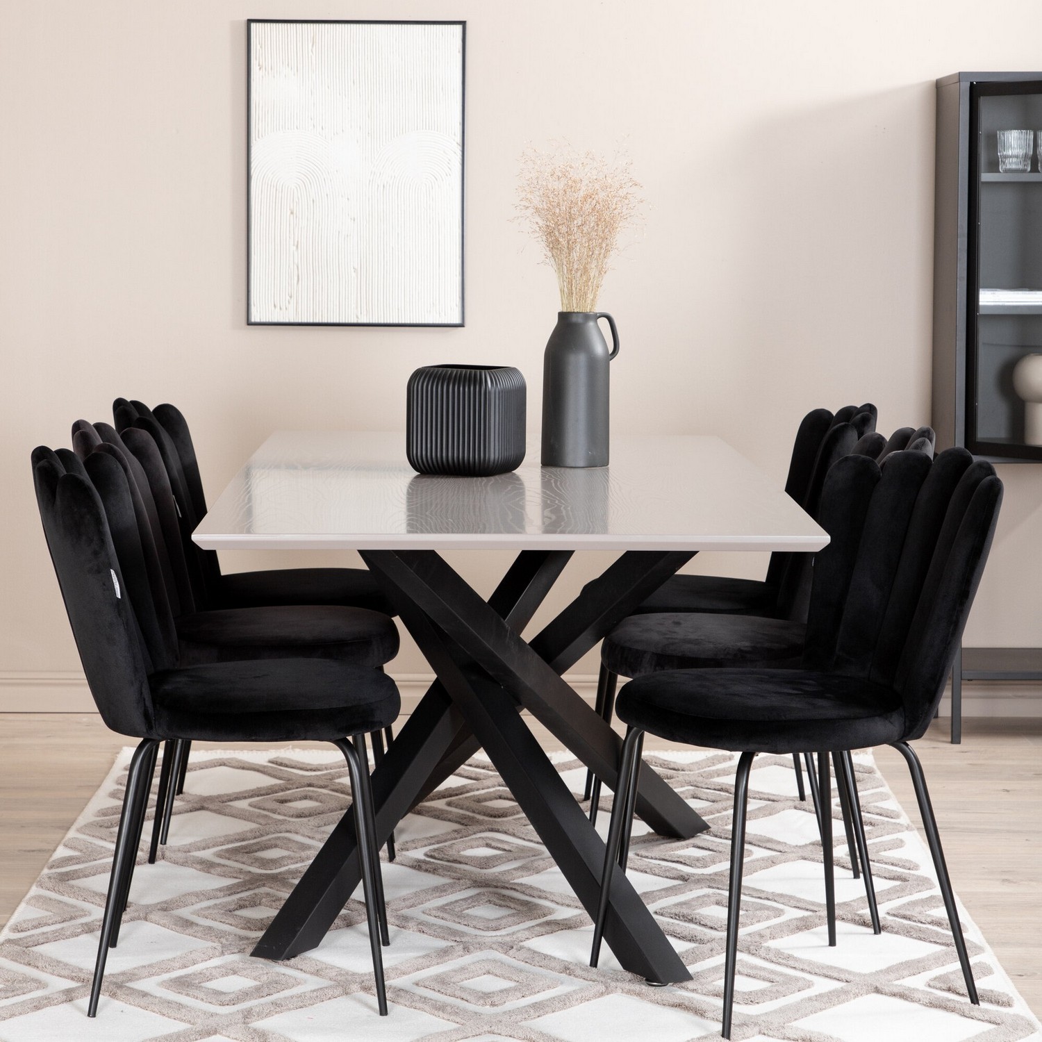 Matgrupp Venture Home Piata med 6 Limhamn Light Stolar