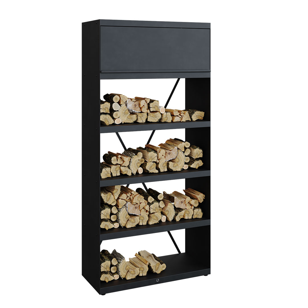 OFYR Wood Storage Black 100 Svart