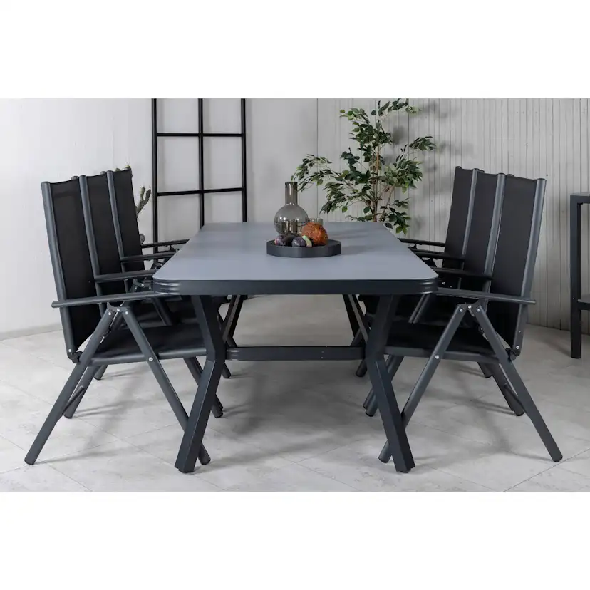 Matgrupp Venture Home Virya Matgrupp Utomhus 200cm med 6 Break Positionsstolar