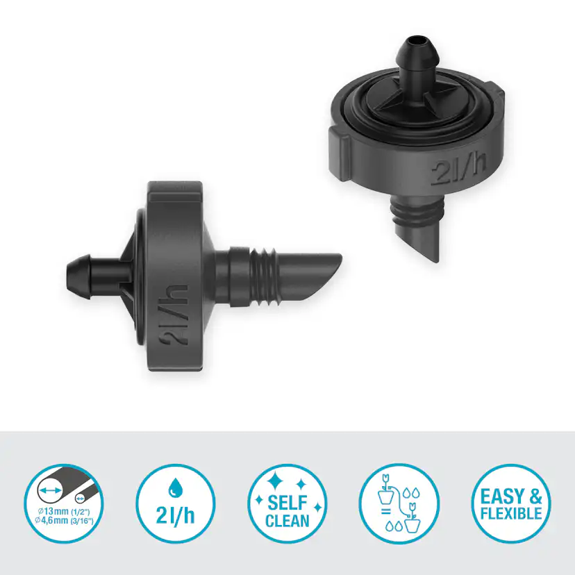 Droppspridare Gardena Micro-Drip 2 l/h Tryckregelrande