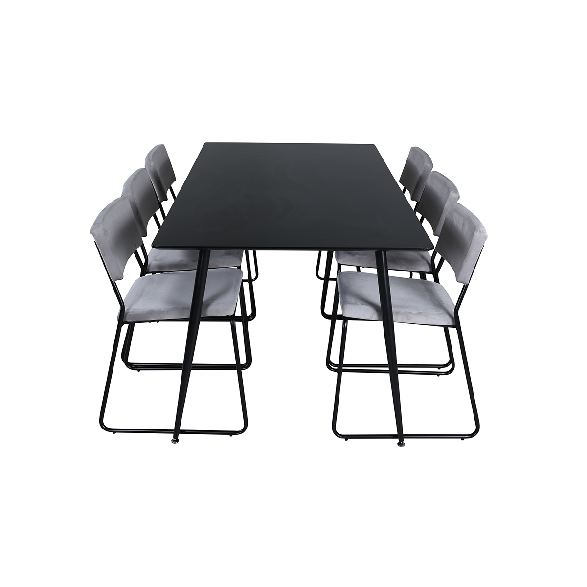 Matgrupp Venture Home Silvia med 6 Kungshamn Stolar Sammet