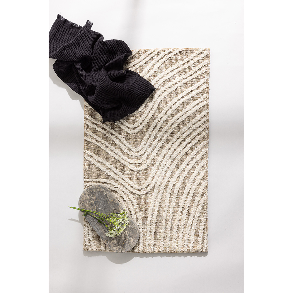 Vilma Wool & Cotton - 230*160-Rectangular-Beige 160x230 cm, Beige