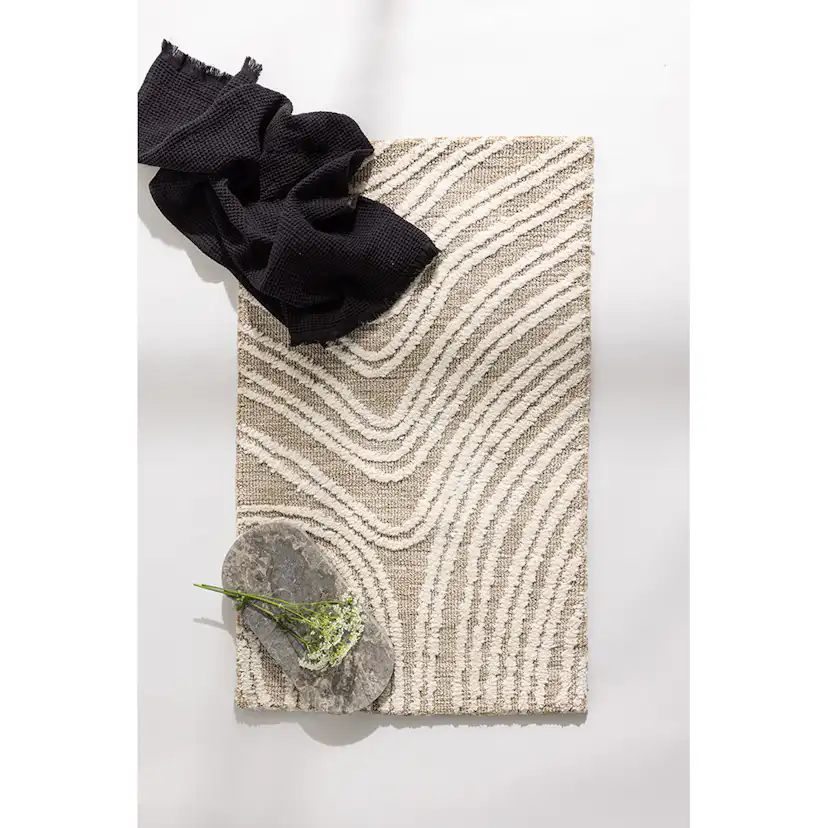 Vilma Wool & Cotton - 230*160-Rectangular-Beige 160x230 cm, Beige
