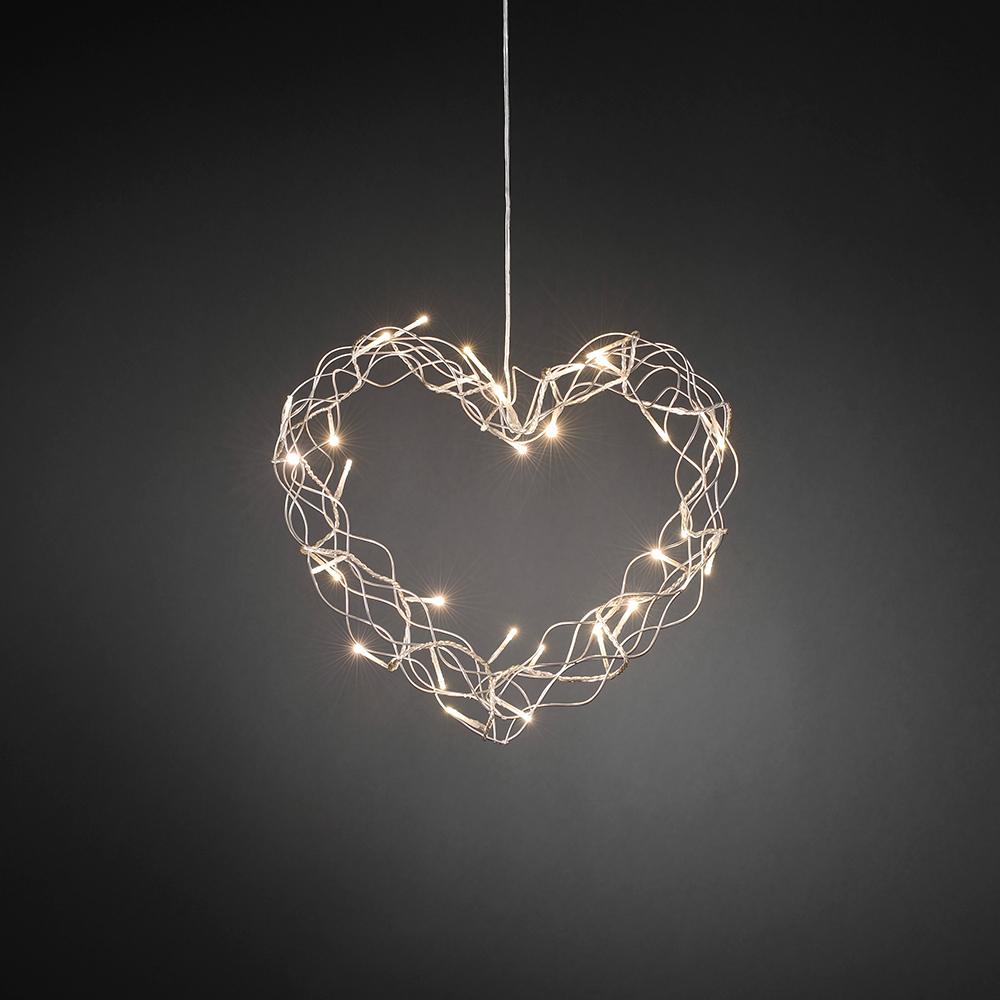 Krans Gnosjö Konstsmide Hjärta 32L LED