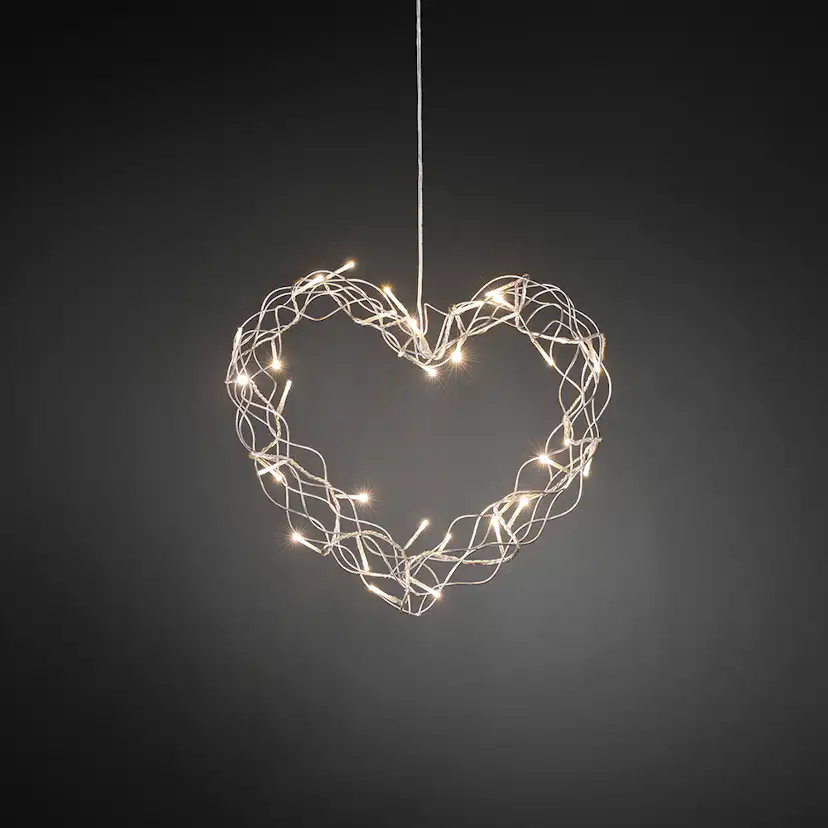 Krans Gnosjö Konstsmide Hjärta 32L LED