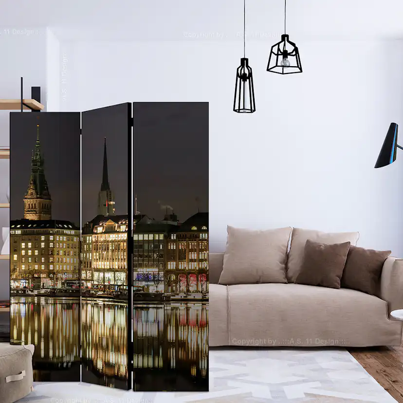 Rumsavdelare Skärmvägg Arkiio Night In Hamburg 135x172 cm