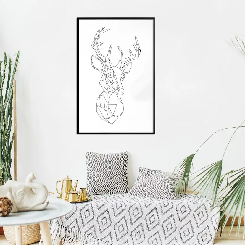 Poster Artgeist Affisch Geometric Deer
