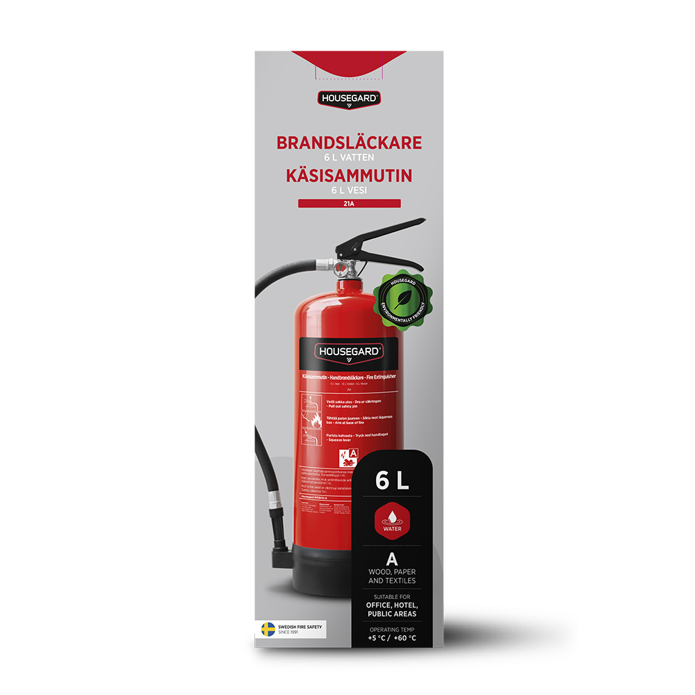 Brandsläckare Housegard 6L Vattensläckare