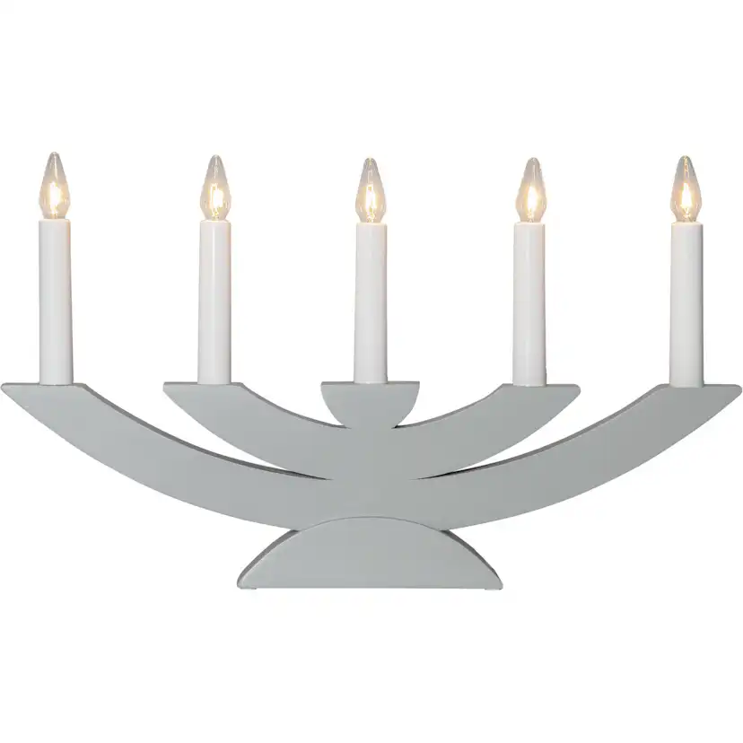 Ljusstake Navida 5L grå Grå