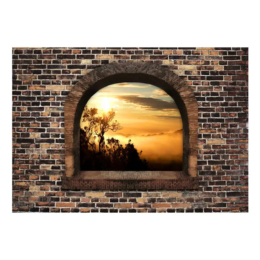 Fototapet Arkiio Självhäftande Stony Window Morning Mist