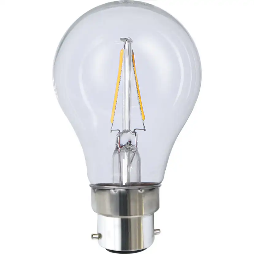 LED-lampa Star Trading Filament B22 A60 Klar 2W