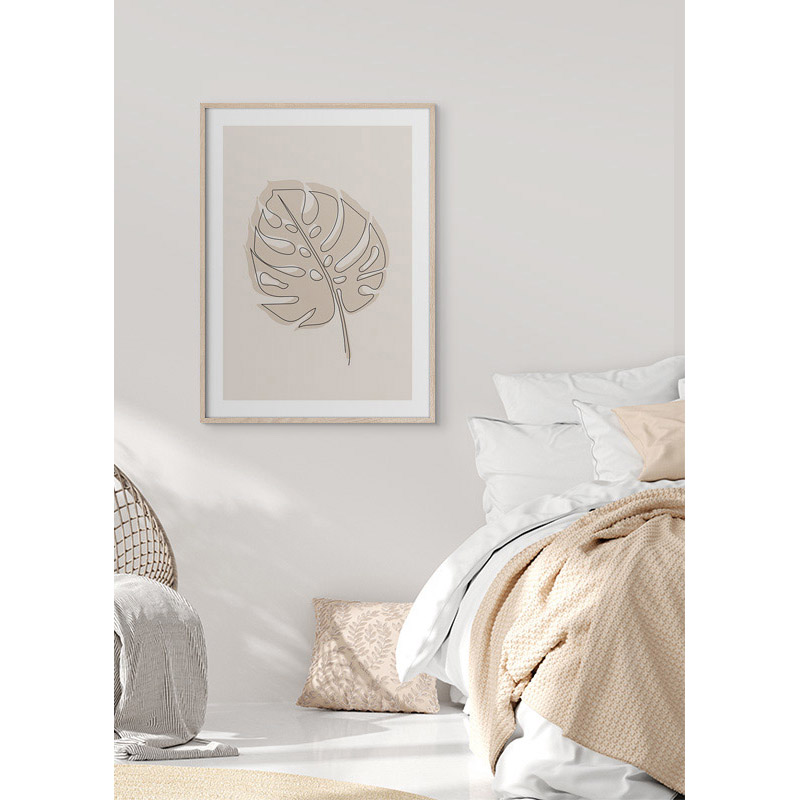 Poster Gallerix Cutout Monstera Sand