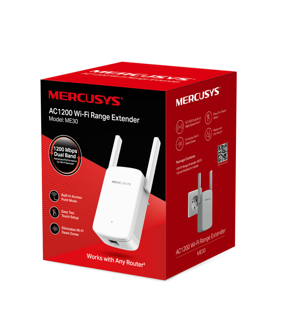 Extender Mercusys ME30 AC1200 Wi-Fi Range Extender