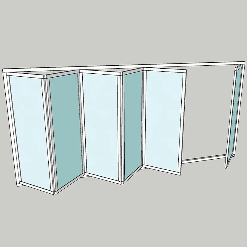 Vikparti Allvy Sunroom s75 3-Glas 6-Delad