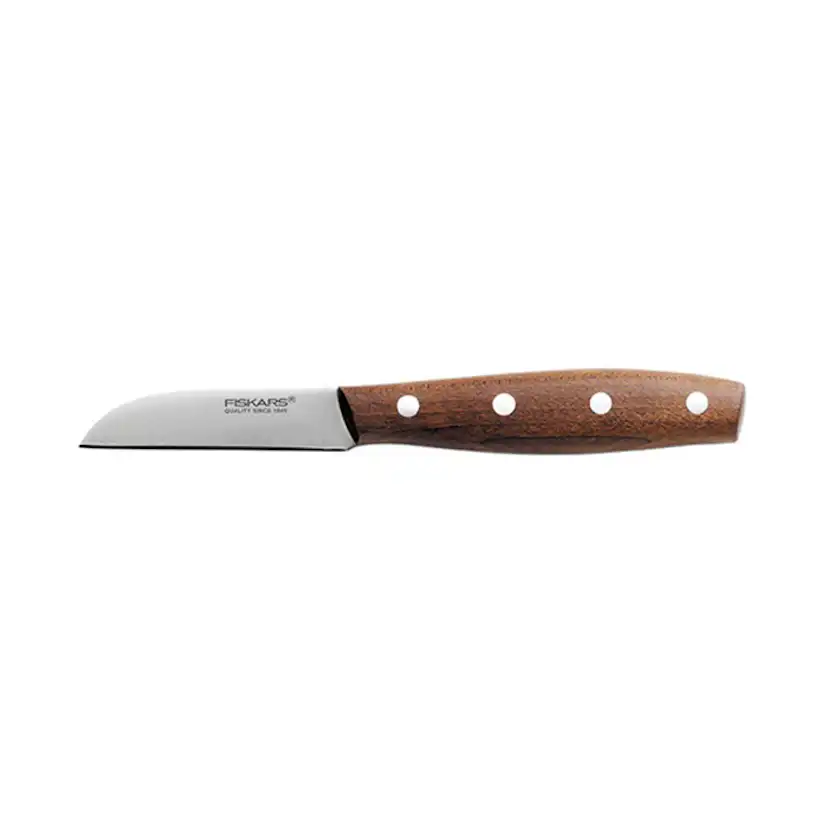 Skalkniv Fiskars Norr 7 cm - Exklusiv Liten Kniv med Trähandtag