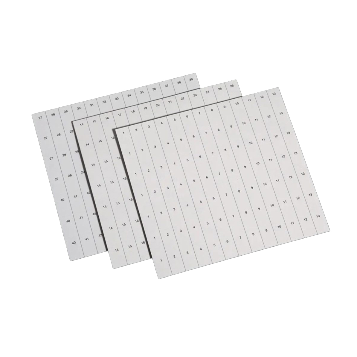 Märkremsa Hager till Gamma-kapsling 13 Moduler Bred för 1-52 Moduler