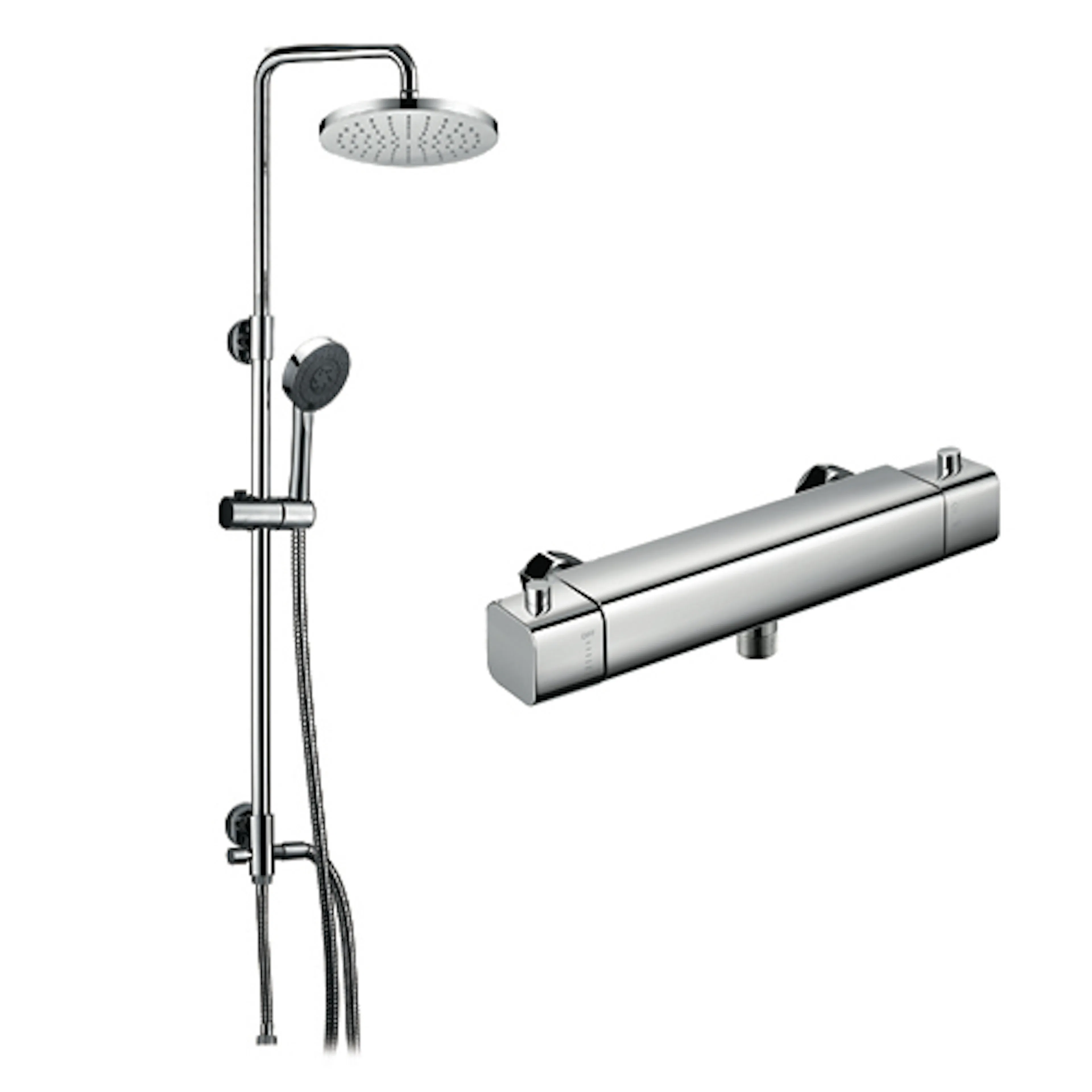 Takdusch Noro Fix med Duschtermostat Lounge Krom 160 cc