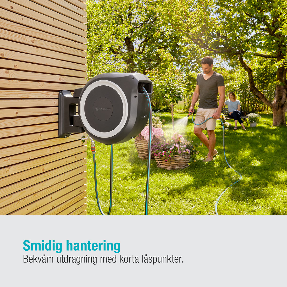 Slangbox Gardena RollUp XL Med Bevattningsmunstycke