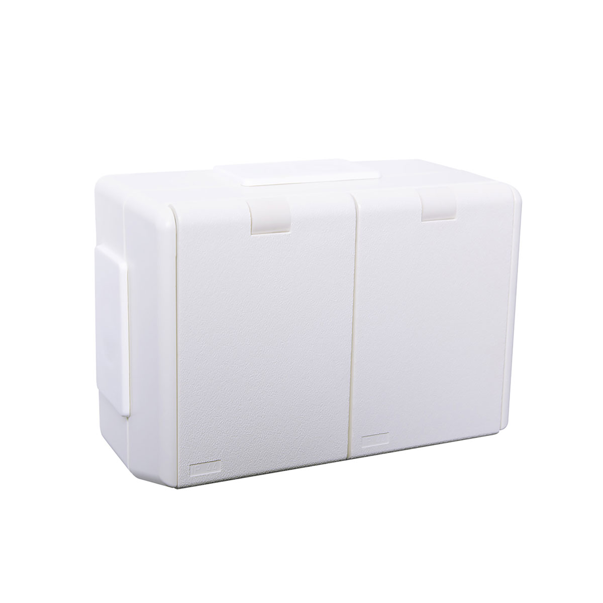 Vägguttag Elko 2-Vägs IP44 Med Lock RS Renvit