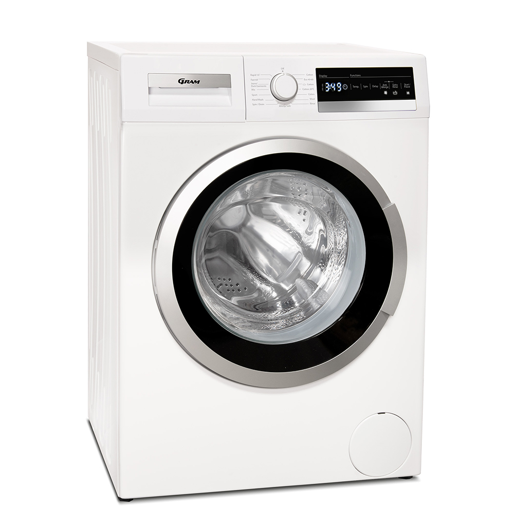 Frontmatad Tvättmaskin GRAM WDE 71814-92 med Kapacitet 8 kg och Anti-Allergi Funktion