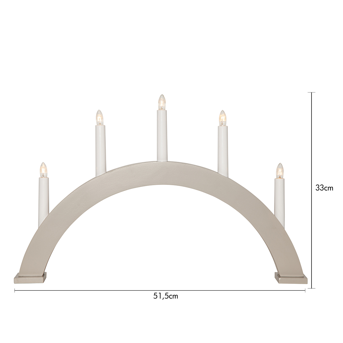Ljusstake ALBO Båge Beige Beige