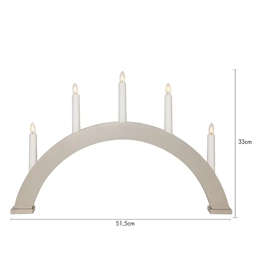 Ljusstake ALBO Båge Beige Beige