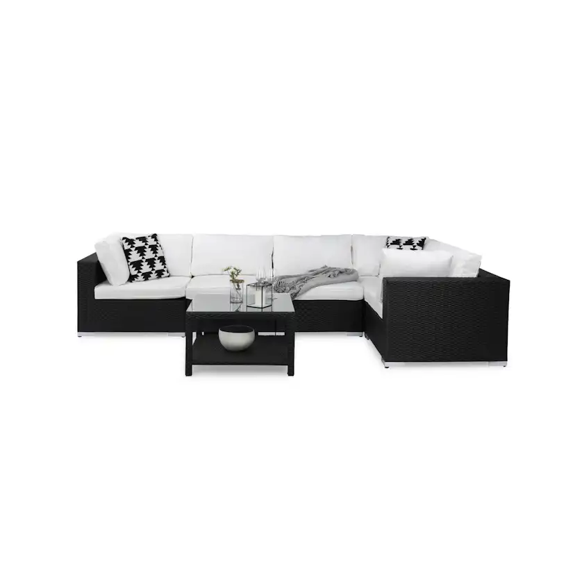 Loungegrupp Comfort Garden Bahamas 5-sits med Armstöd och Bord 75x75