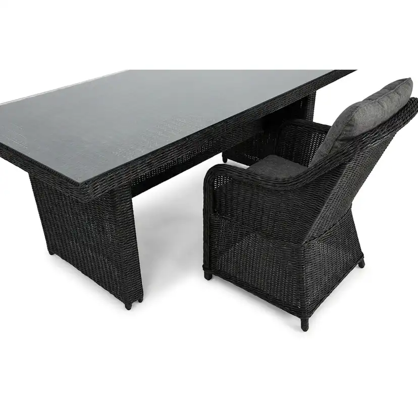 Trädgårdsgrupp deNoord Marcus utomhus matgrupp 160x90 cm med 4 Marcus Trädgårdsfåtölj
