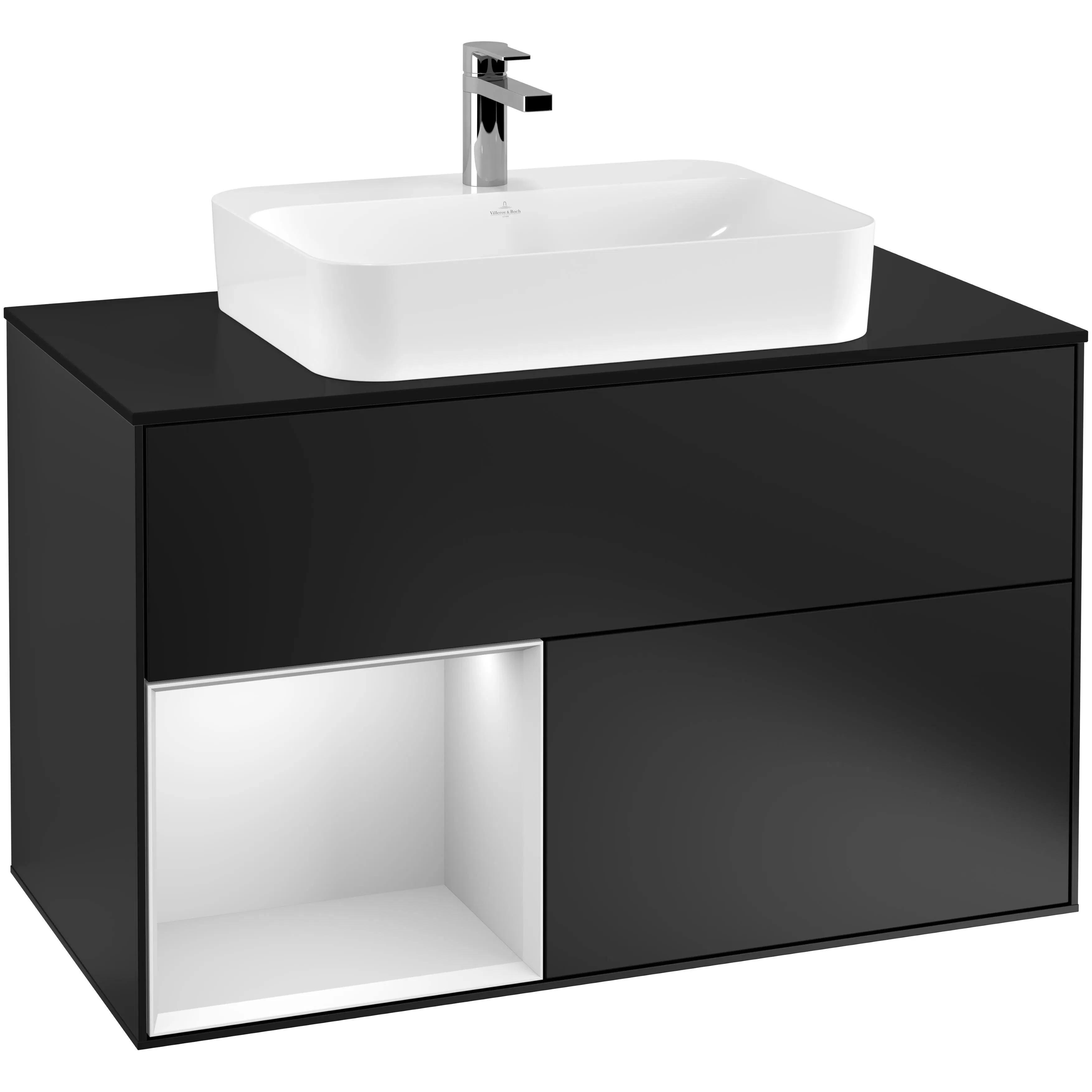 Tvättställsskåp Villeroy & Boch Finion med 2 Lådor Hylla och Bänkskiva för Ytmonterat Tvättställ