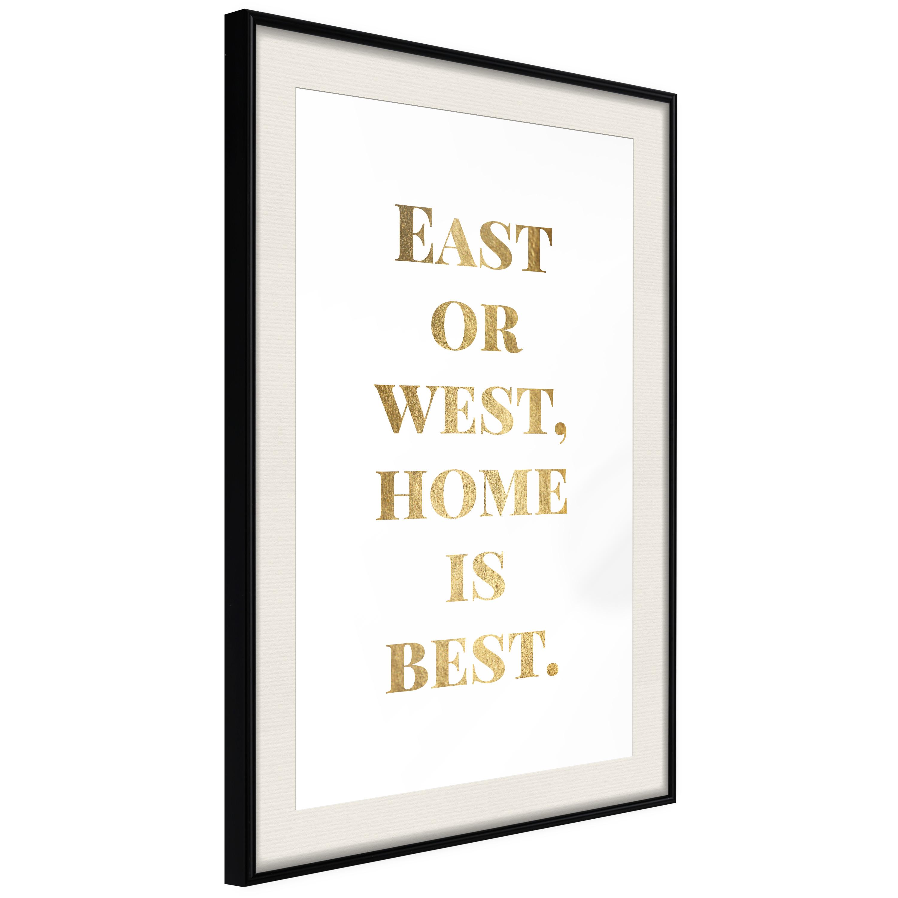 Poster Artgeist Affisch Gold Home Is Best