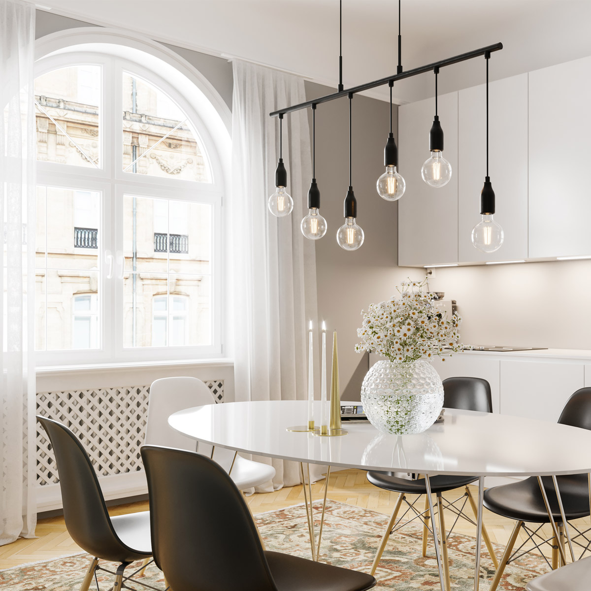 Taklampa By Rydéns Skyline 6L Svart Matt