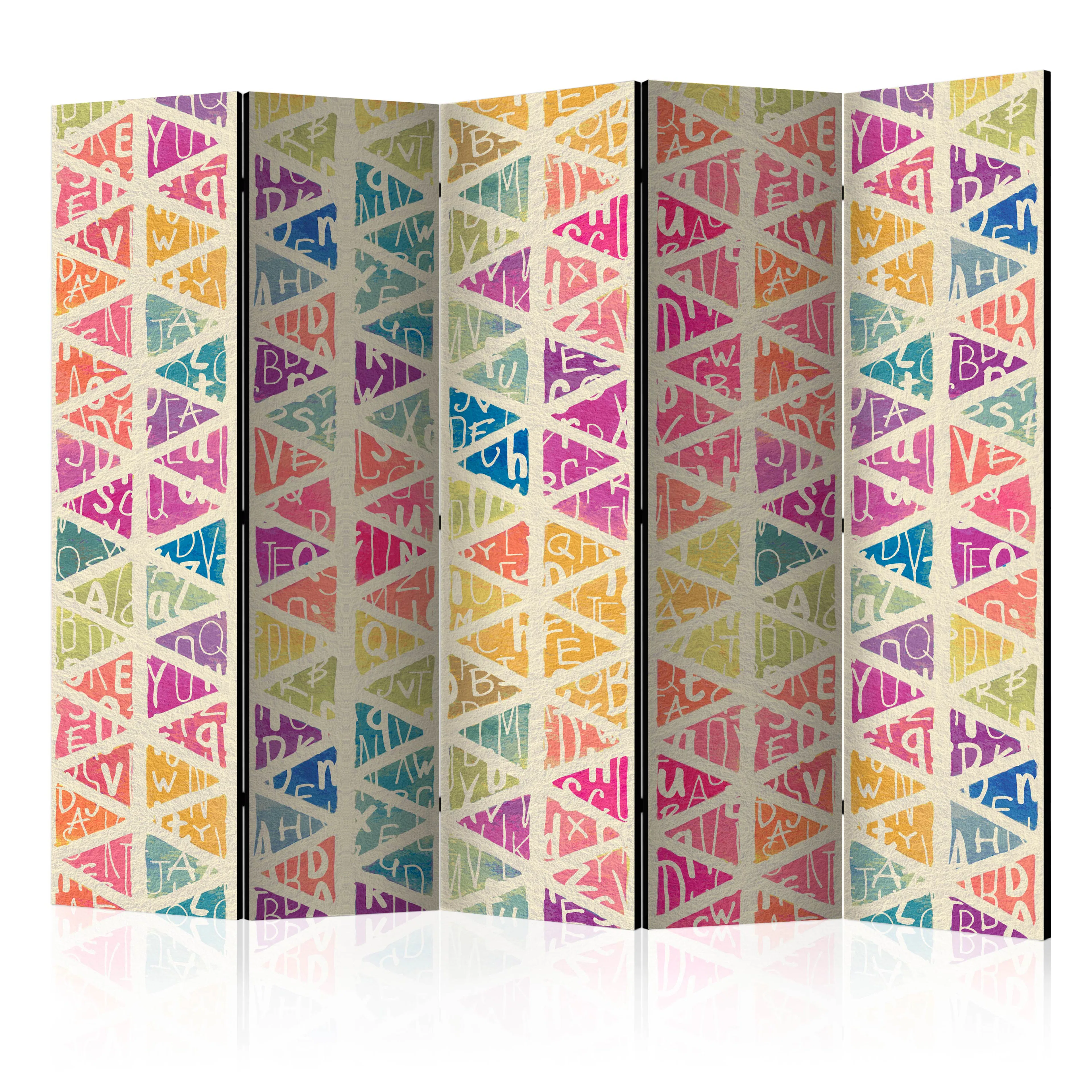 Rumsavdelare Skärmvägg Arkiio Letters and Triangles II 225x172 cm