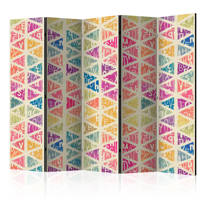 Rumsavdelare Skärmvägg Arkiio Letters and Triangles II 225x172 cm