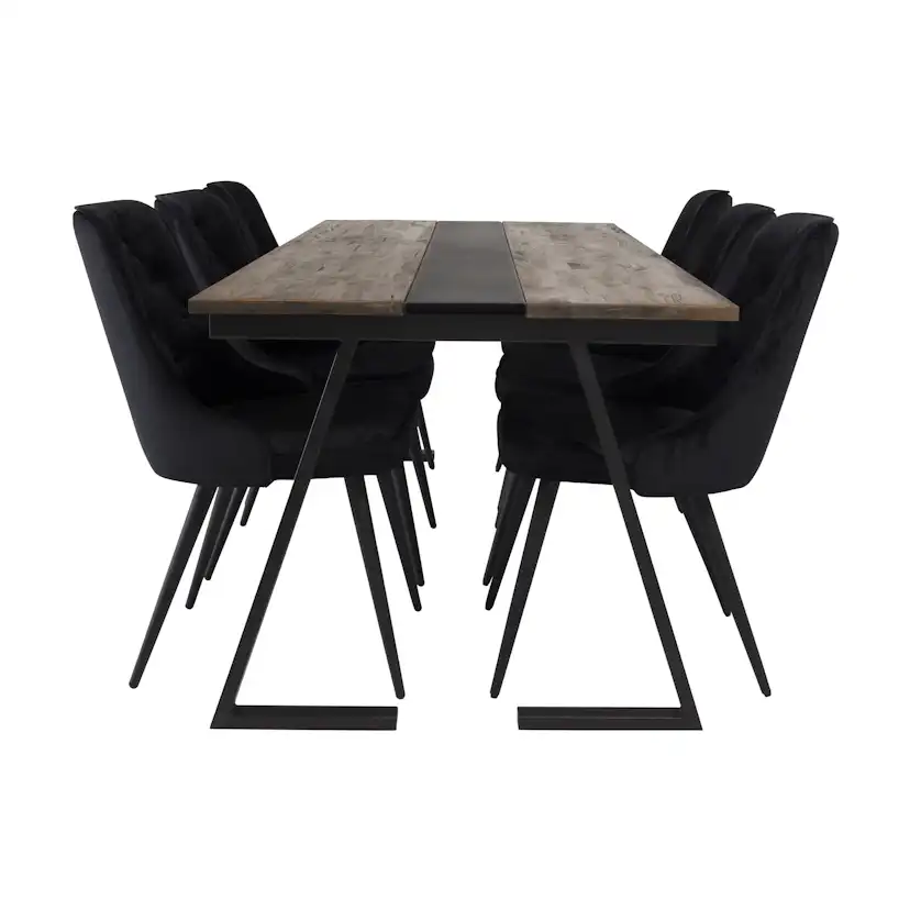 Matgrupp Venture Home Jane med 6 Vera Stolar Sammet