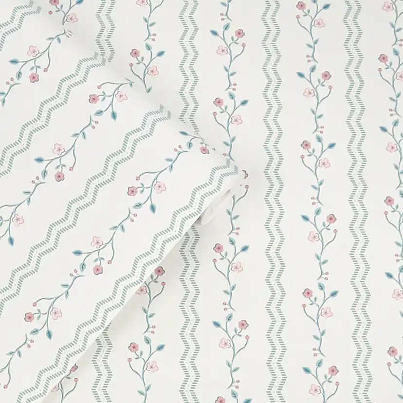 Tapet Laura Ashley Blencow Stripe Dark Duck Egg Blå 122748