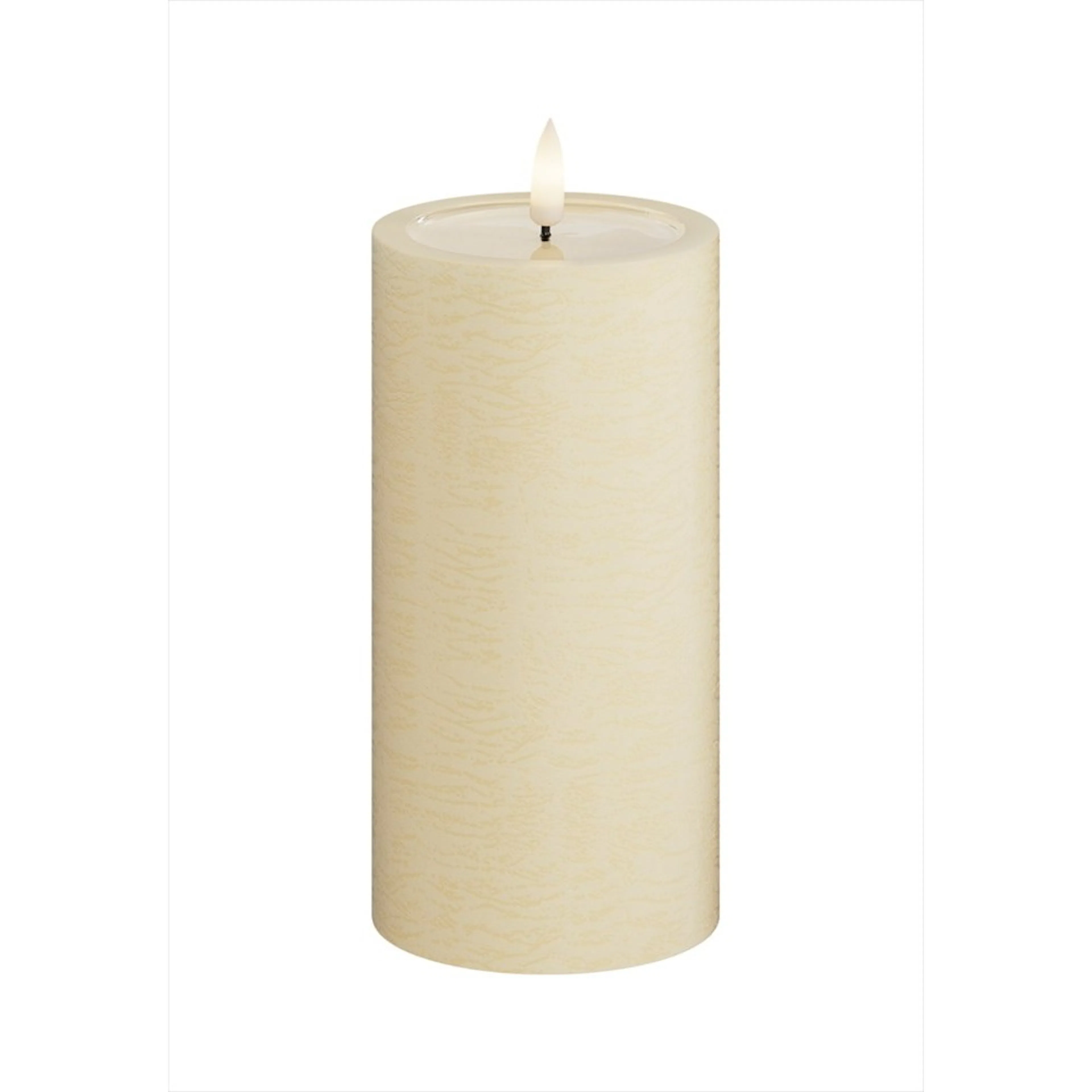 LED-Blockljus UNIQUE Candles 7,5x15 cm