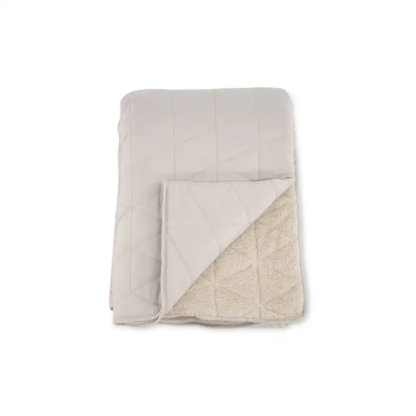 Nilla Bedspread Heavy brushed poly cationic/sherpa - Beige / Beige, Mått: 260x260 cm