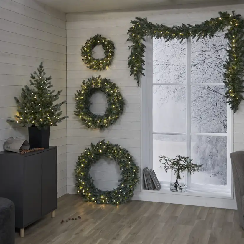 Krans Star Trading Greyland 80 cm LED-Ljuskrans