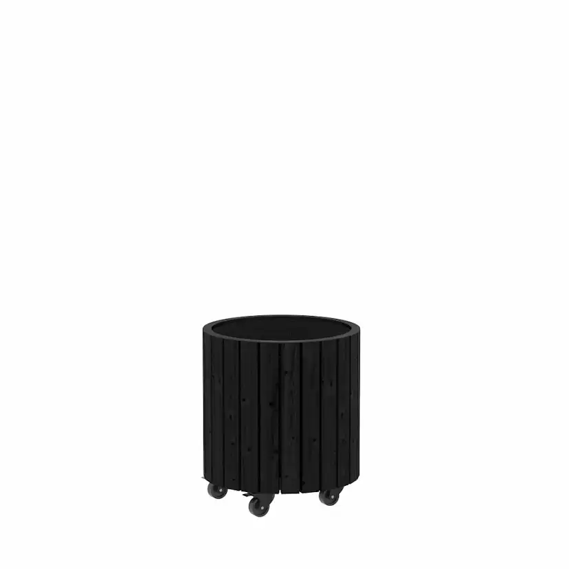 Circle blomlåda Svart