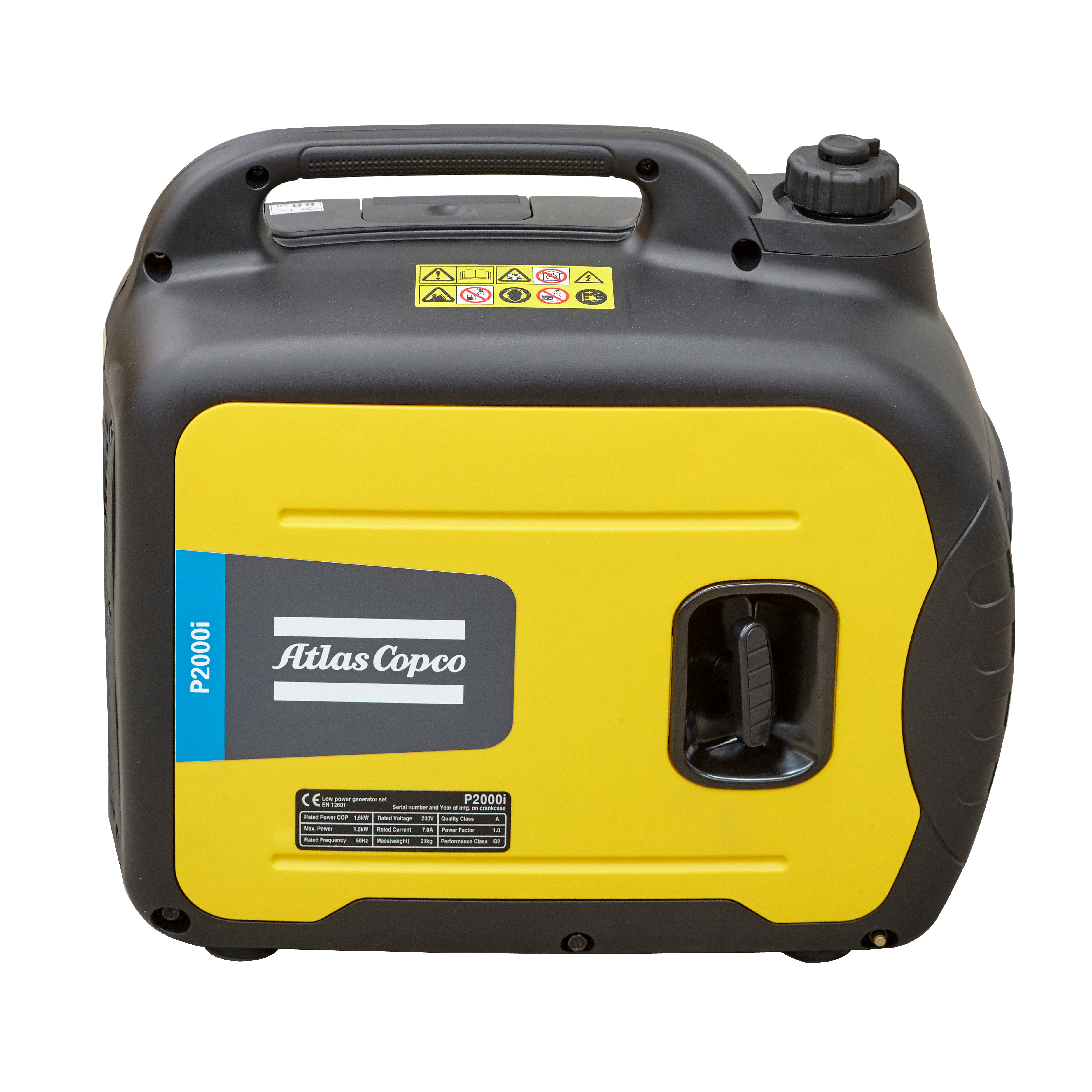 Elverk Atlas Copco P2000i Inverter 1,6 kVA 230 V