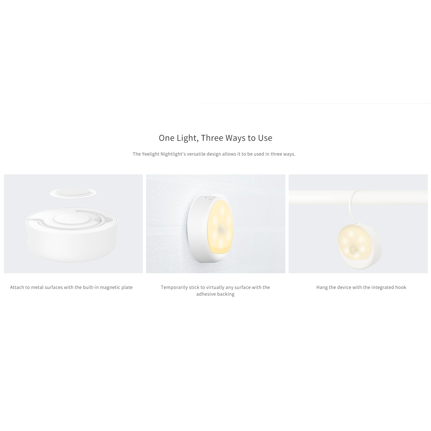 Nattlampa Yeelight Motion Sensor, Vit- Smart Belysning