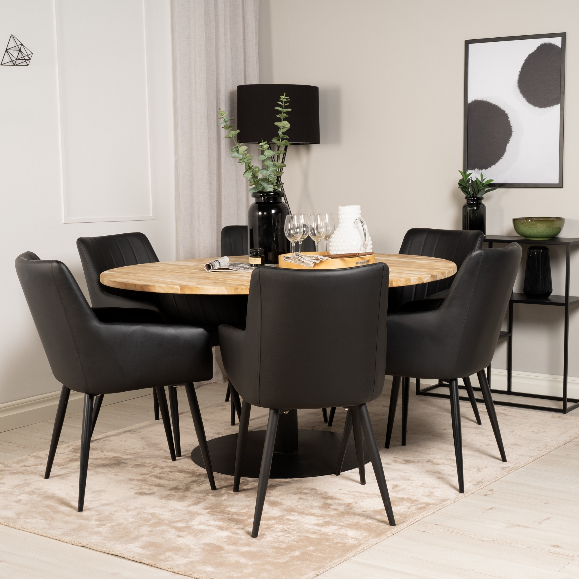 Matgrupp Venture Home Cornelia med 6 Corina Stolar Rund