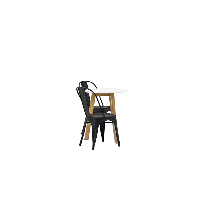 Matgrupp Venture Home Leonora Ø65 cm med 2 st Tempe stolar