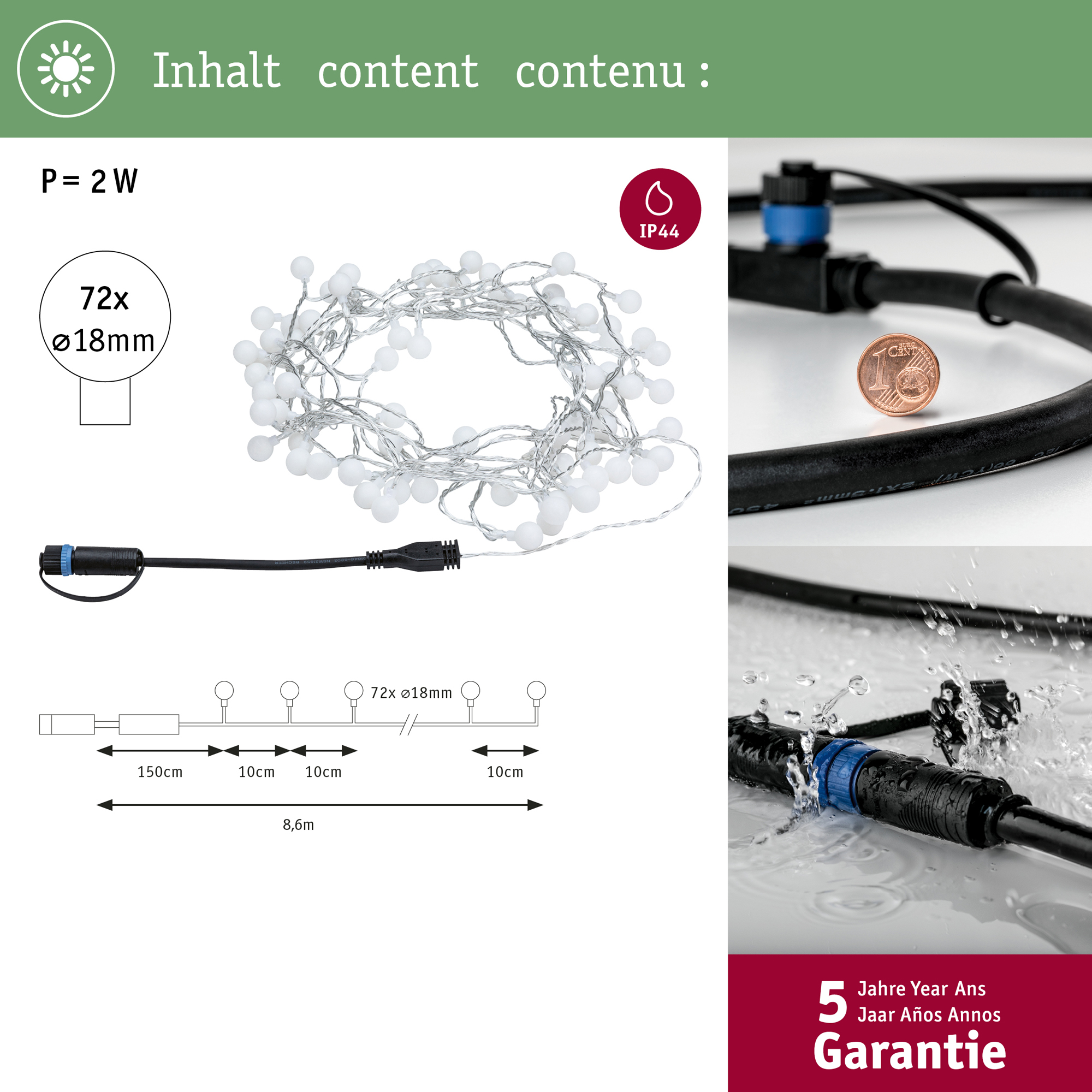 Ljusslinga LED Paulmann Fairy Lights Plug & Shine IP44 24V