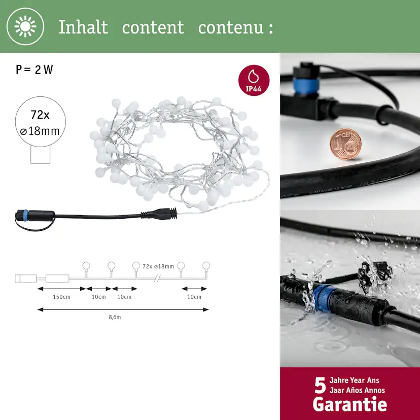 Ljusslinga LED Paulmann Fairy Lights Plug & Shine IP44 24V