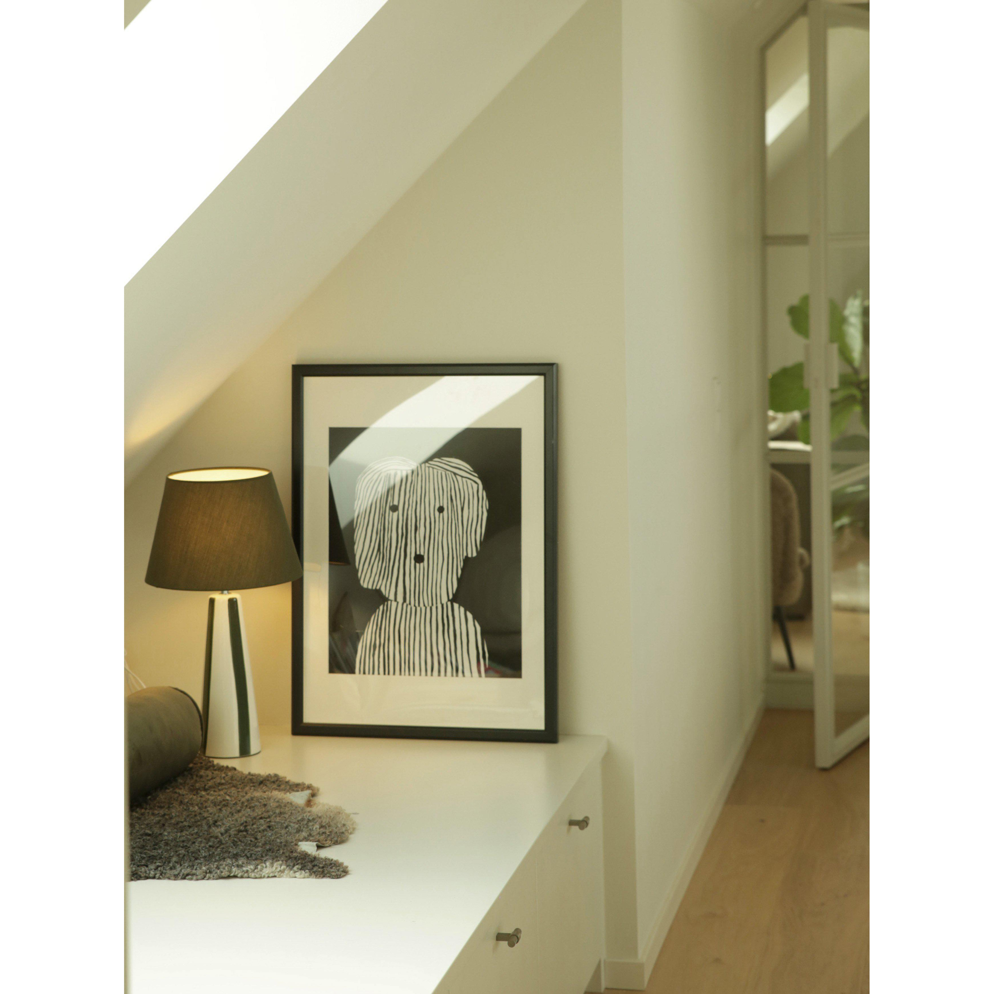 Bordsslampa PR Home Leya Randig Lampfot i Keramik med Lampskärm