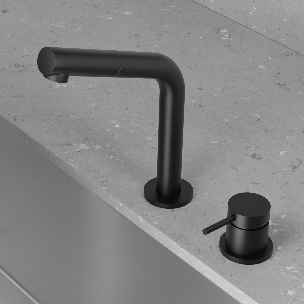 Tvättställsblandare Scandtap Steel Harmonized B2P