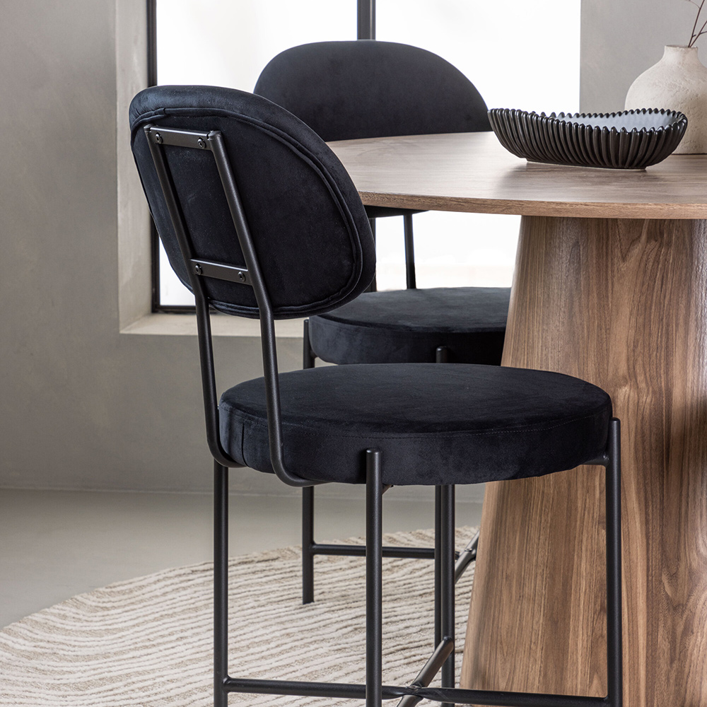 Matgrupp Venture Home Lanzo Runt Matbord Ø120 cm & 6 Stella Stolar